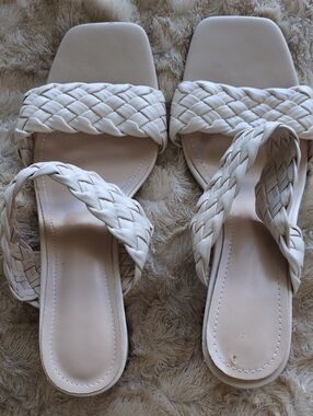 Women's Braided Slide Sandals - Ivory